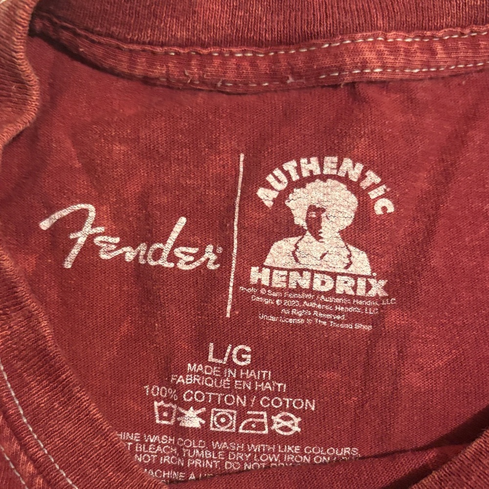 Y2K Goth/Grunge Fender Vintage Jimi Hendrix Concert Tee - Picture 2 of 5
